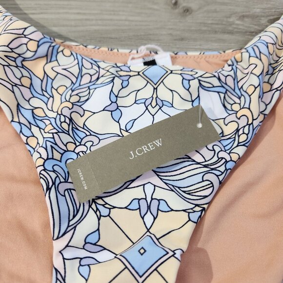 J. Crew Curved-waist Cheeky Bikini Bottom Kaleidoscope New W Tags Women's Size M - Picture 5 of 16